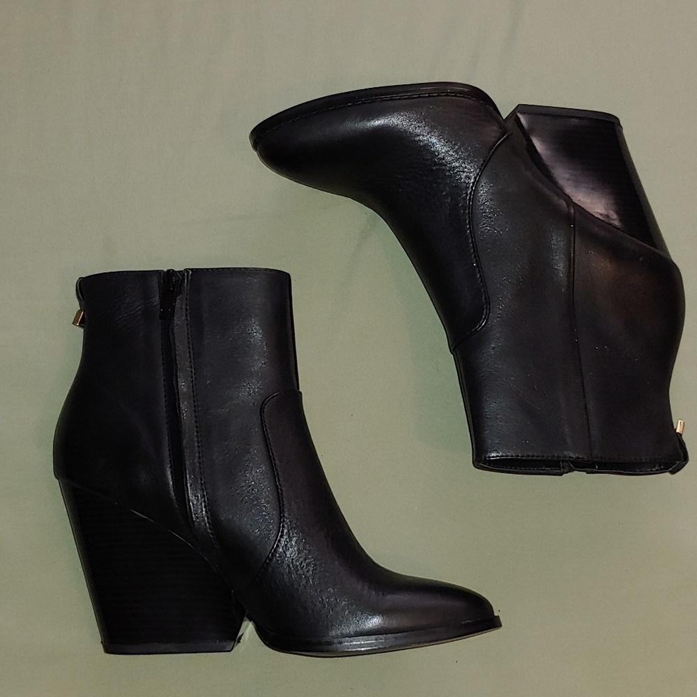 Calvin Klein wedged booties